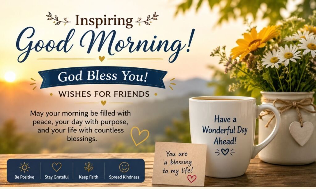 Inspiring Good Morning God Bless You Wishes for Friends