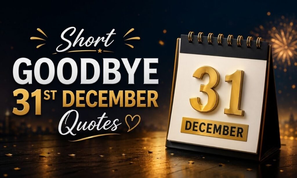 Short Goodbye 31st December Quotes