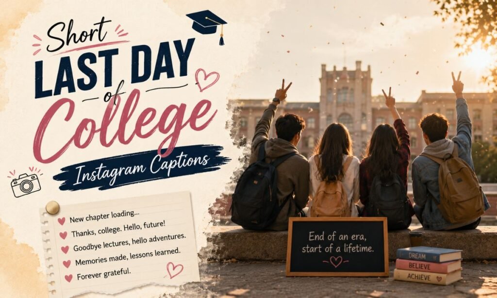 Short Last Day of College Instagram Captions