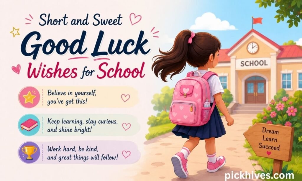 Short and Sweet Good Luck Wishes for School