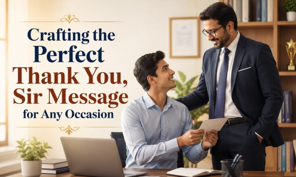 Crafting the Perfect Thank You, Sir Message for Any Occasion