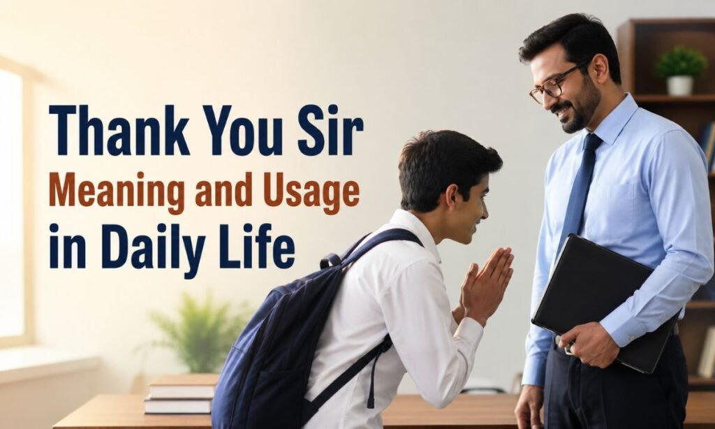 Thank You Sir: Meaning and Usage in Daily Life