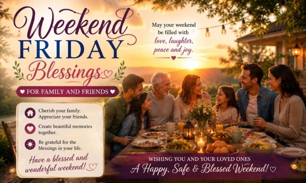 Weekend Friday Blessings for Family and Friends Images