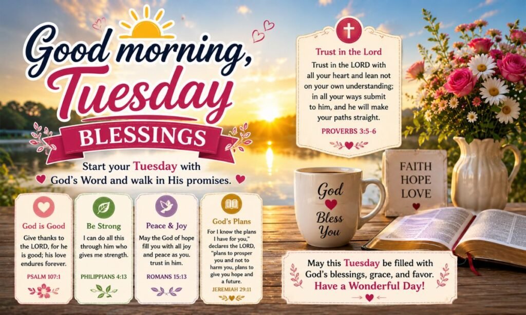 Good morning, Tuesday Blessings Bible Verses