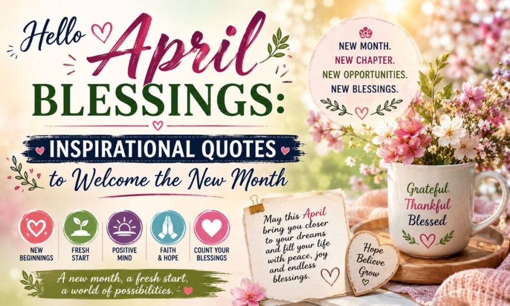 Hello April Blessings Inspirational Quotes to Welcome the New Month