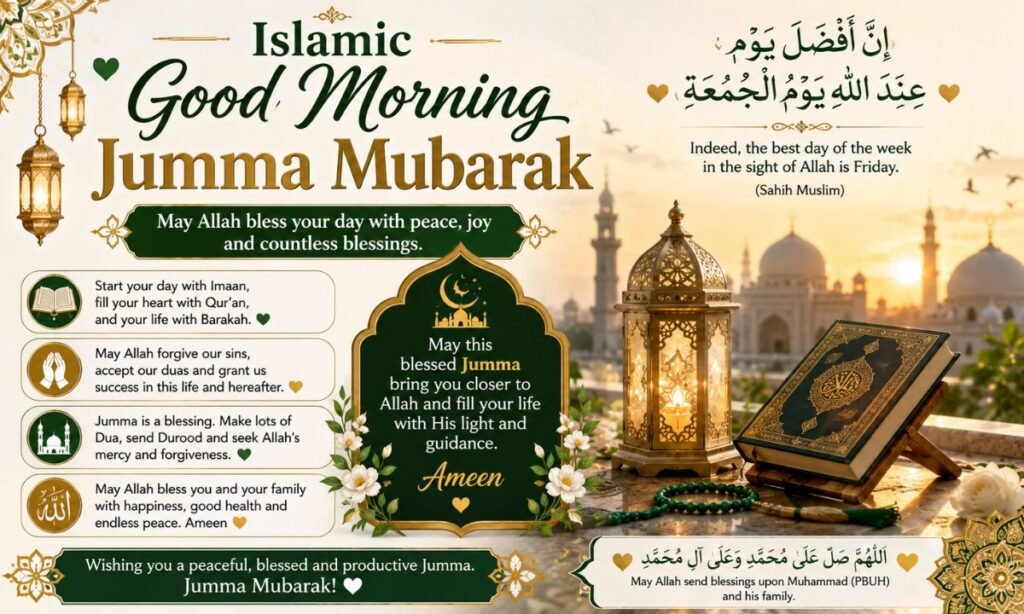 Islamic Good Morning Jumma Mubarak