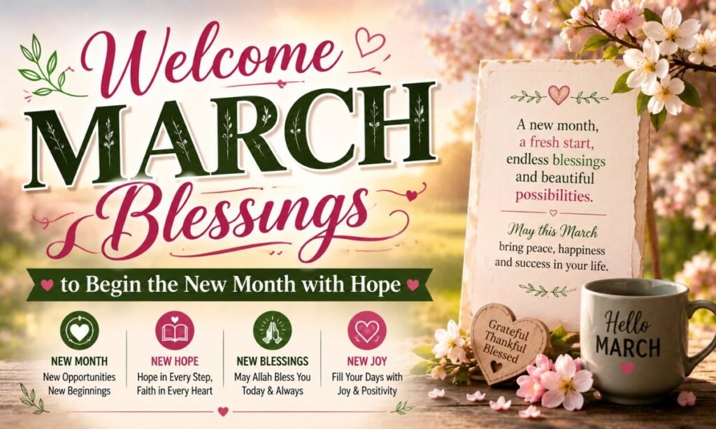 Welcome March Blessings to Begin the New Month with Hope