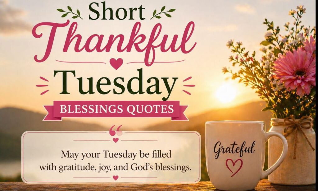 Short Thankful Tuesday Blessings Quotes