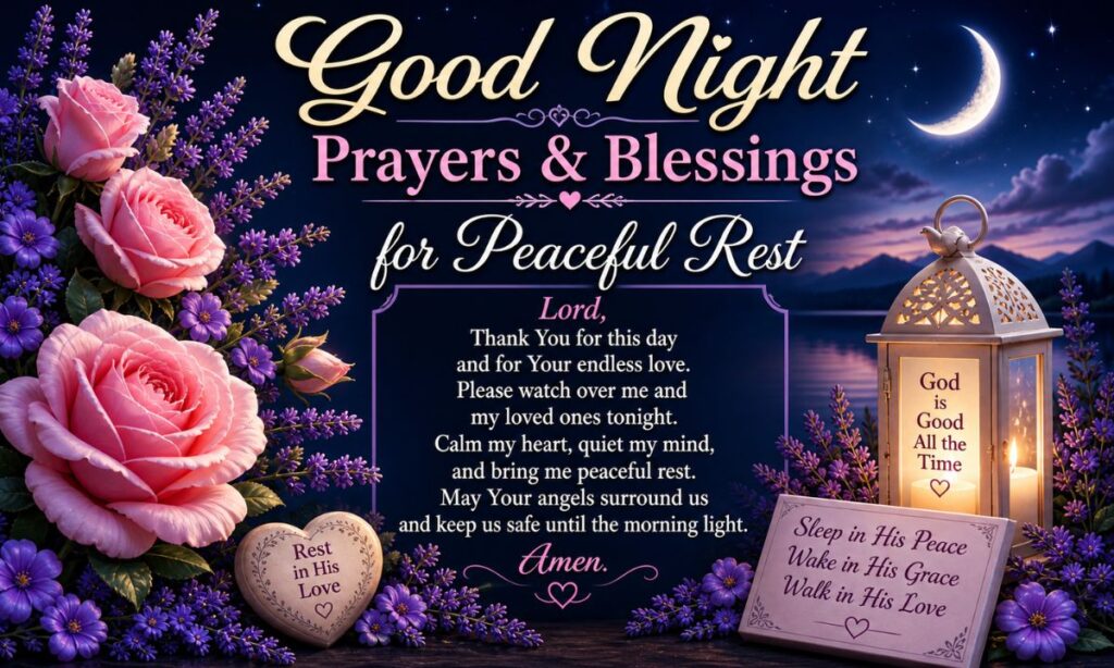 Good Night Prayers & Blessings for Peaceful Rest