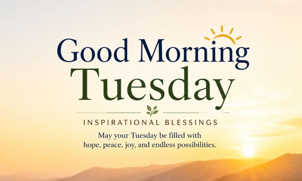 Good Morning Tuesday Inspirational Blessings Images and Quotes