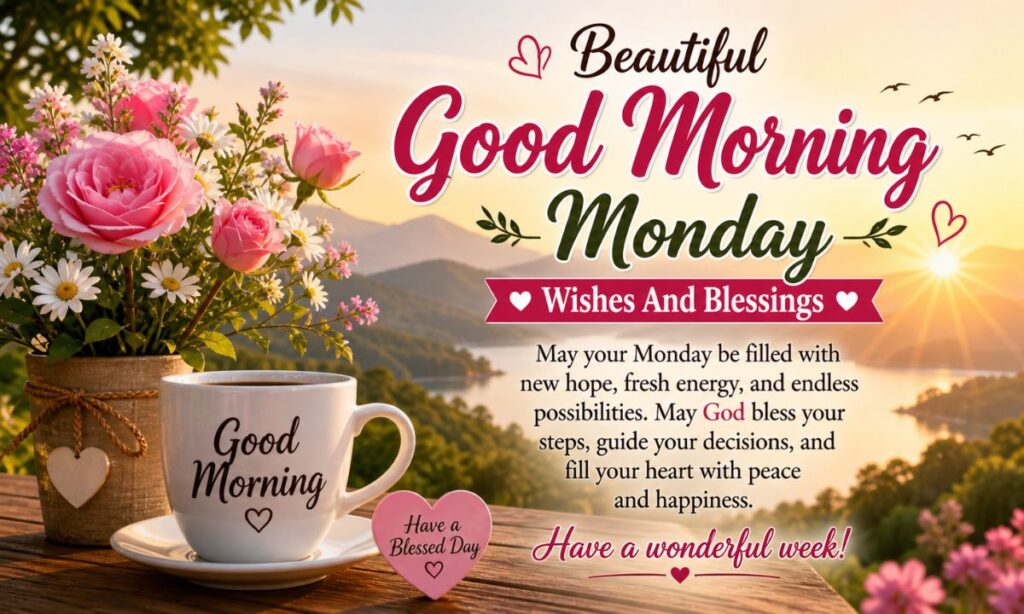Beautiful Good Morning Monday Wishes And Blessings