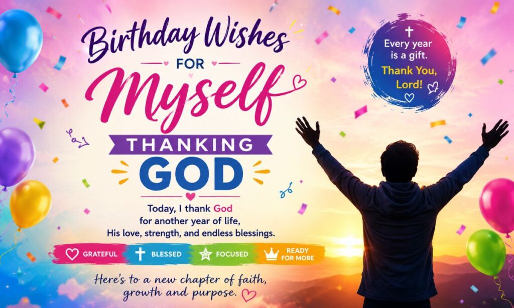 Birthday Wishes for Myself thanking god