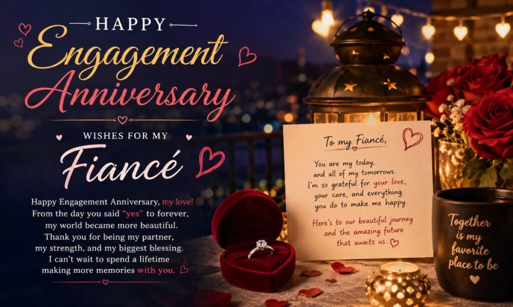 Engagement Anniversary Wishes for Fiancé