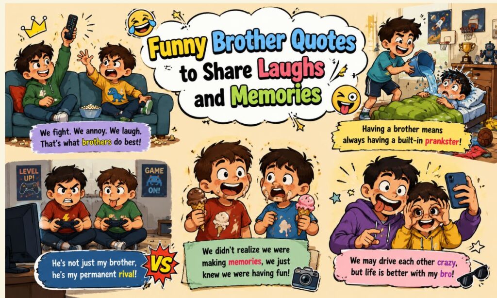 Funny Brother Quotes to Share Laughs and Memories