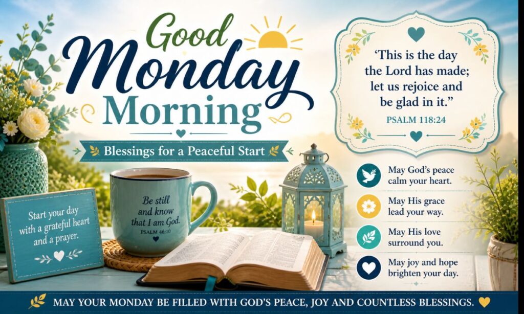 Good Monday Morning, Blessings for a Peaceful Start