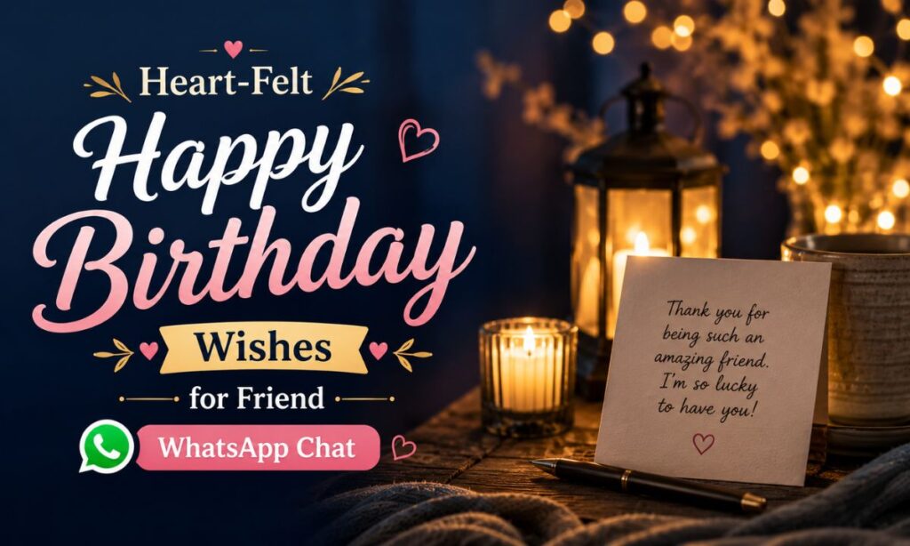 Heart-Felt Happy Birthday Wishes for Friend WhatsApp Chat