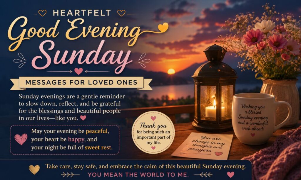 Heartfelt Good Evening Sunday Messages for Loved Ones