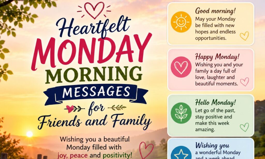 Heartfelt Monday Morning Messages for Friends and Family
