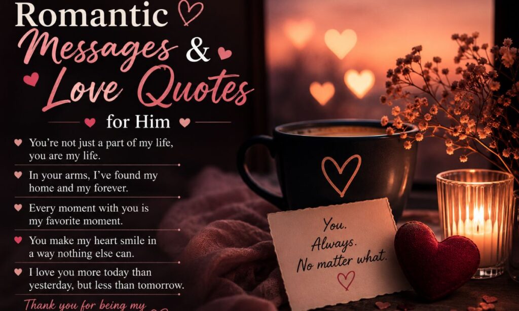 Romantic Messages & Love Quotes for Him