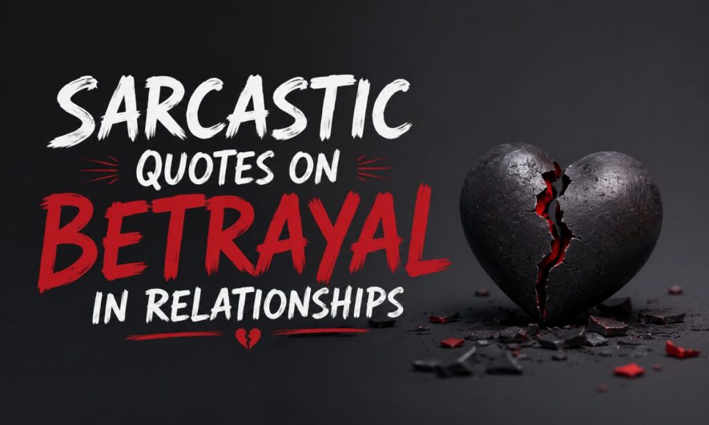 Sarcastic Quotes on Betrayal in Relationships