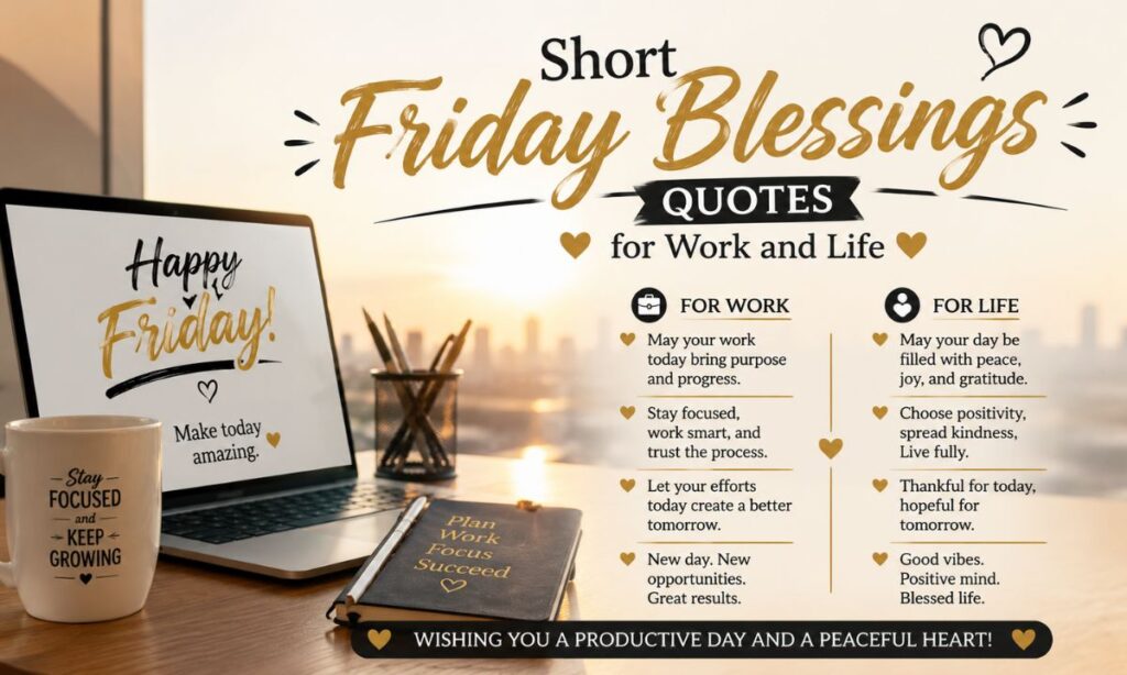 Short Friday Blessings Quotes for Work and Life