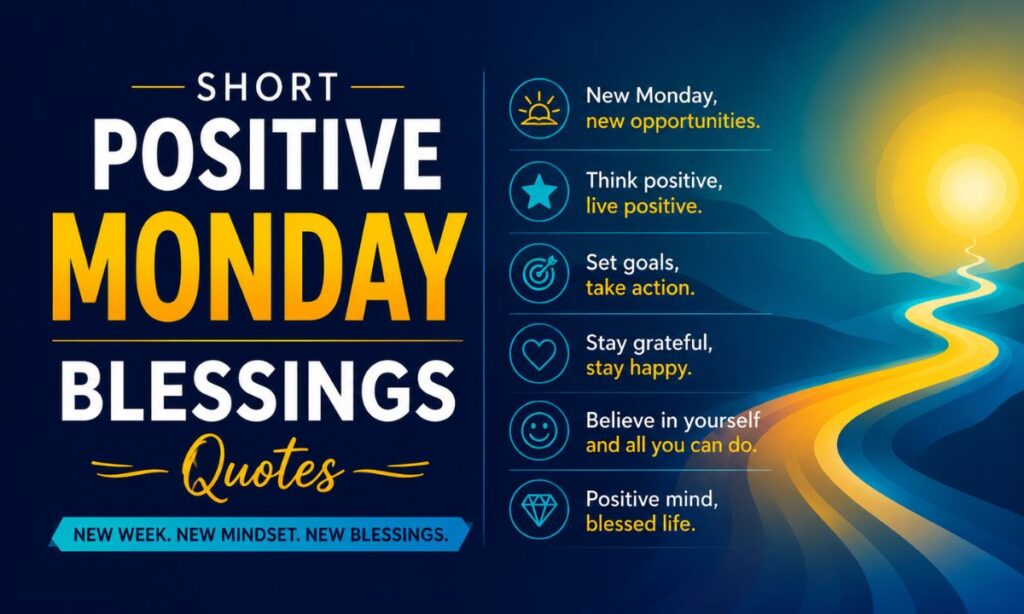 Short Positive Monday Blessings Quotes