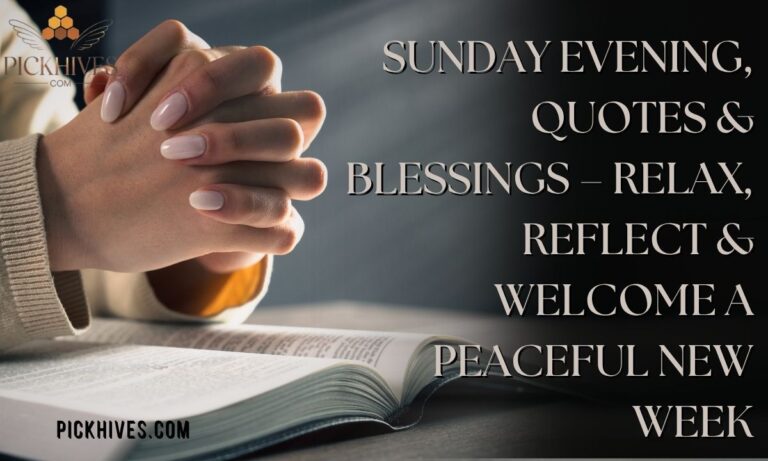 Sunday Evening, Quotes & Blessings – Relax, Reflect & Welcome a Peaceful New Week