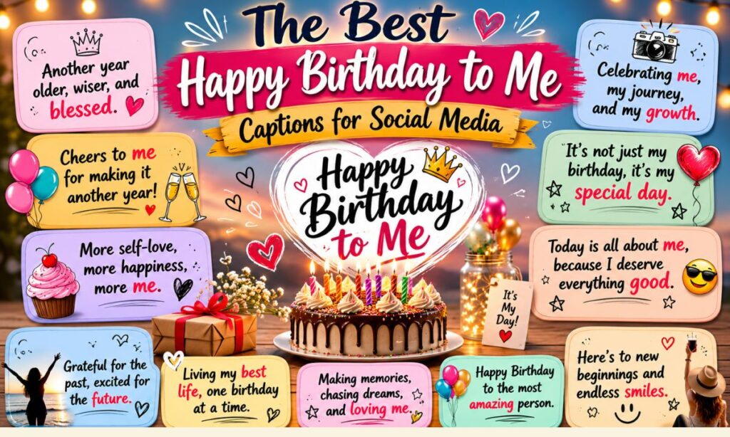 The Best "Happy Birthday to Me" Captions for Social Media