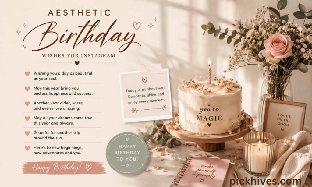 Aesthetic Birthday Wishes for Instagram