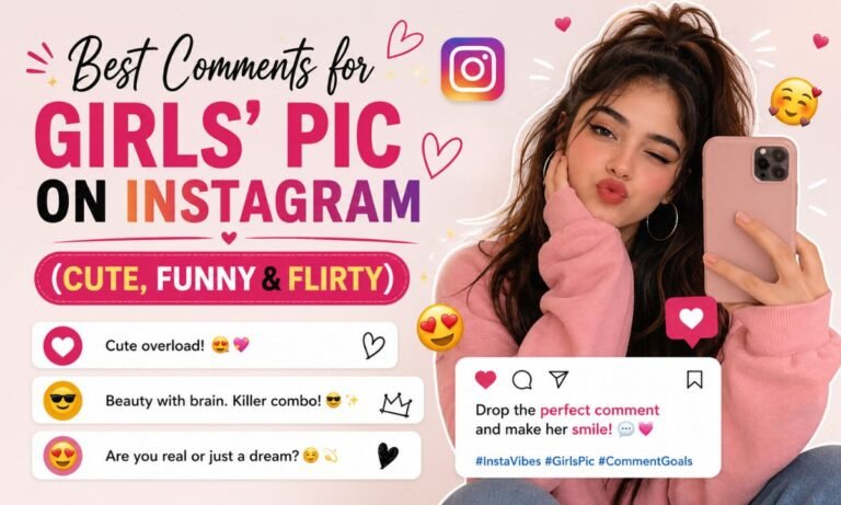 Best Comments for Girls' Pic on Instagram (Cute, Funny & Flirty)