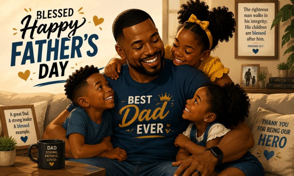 Blessed African American Happy Father's Day