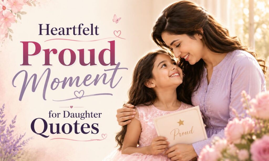 Heartfelt Proud Moment for Daughter Quotes
