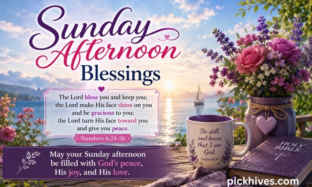 Sunday Afternoon Blessings Bible Verses