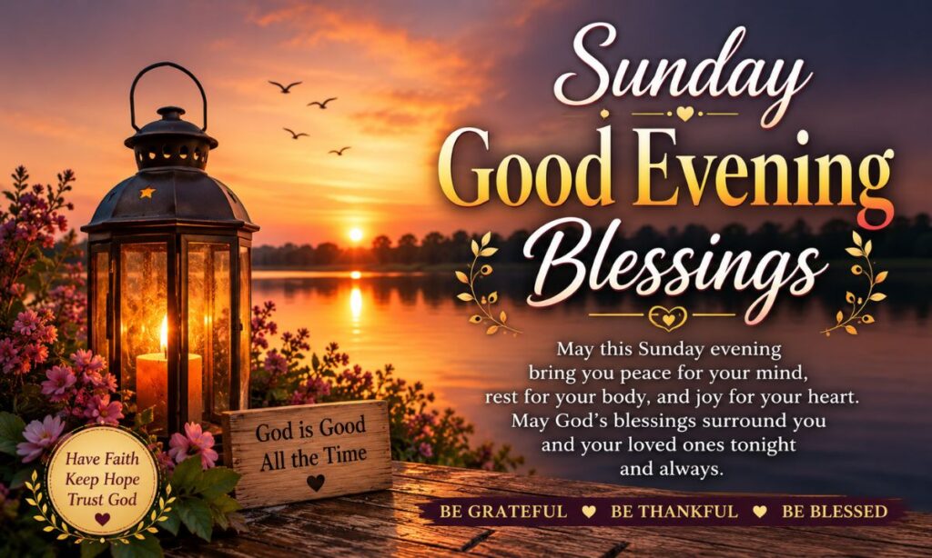 Sunday Good Evening Blessings
