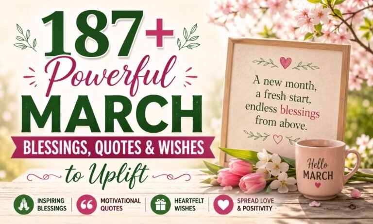 187+ Powerful March Blessings, Quotes & Wishes to Uplift